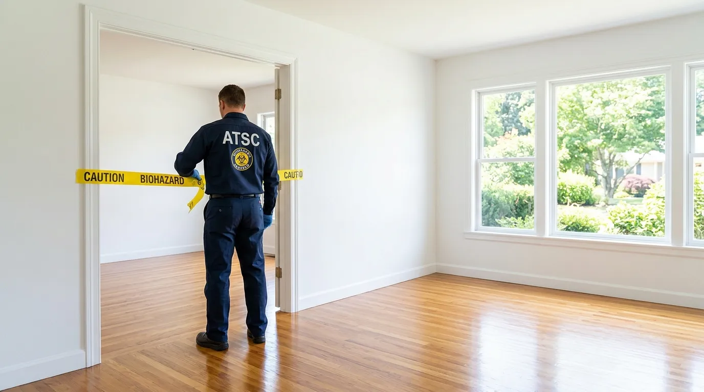 Certified biohazard cleanup crew performing Trauma Scene Cleanup in Pico Rivera